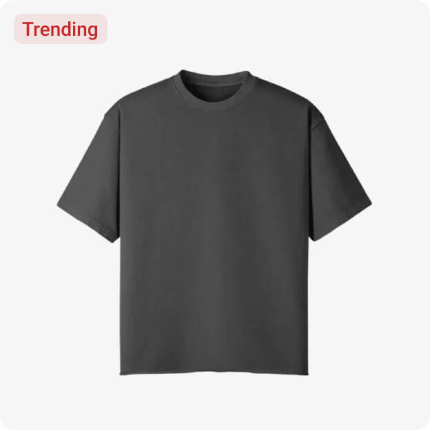 260GSM Unisex Faded Raw Hem T-shirt