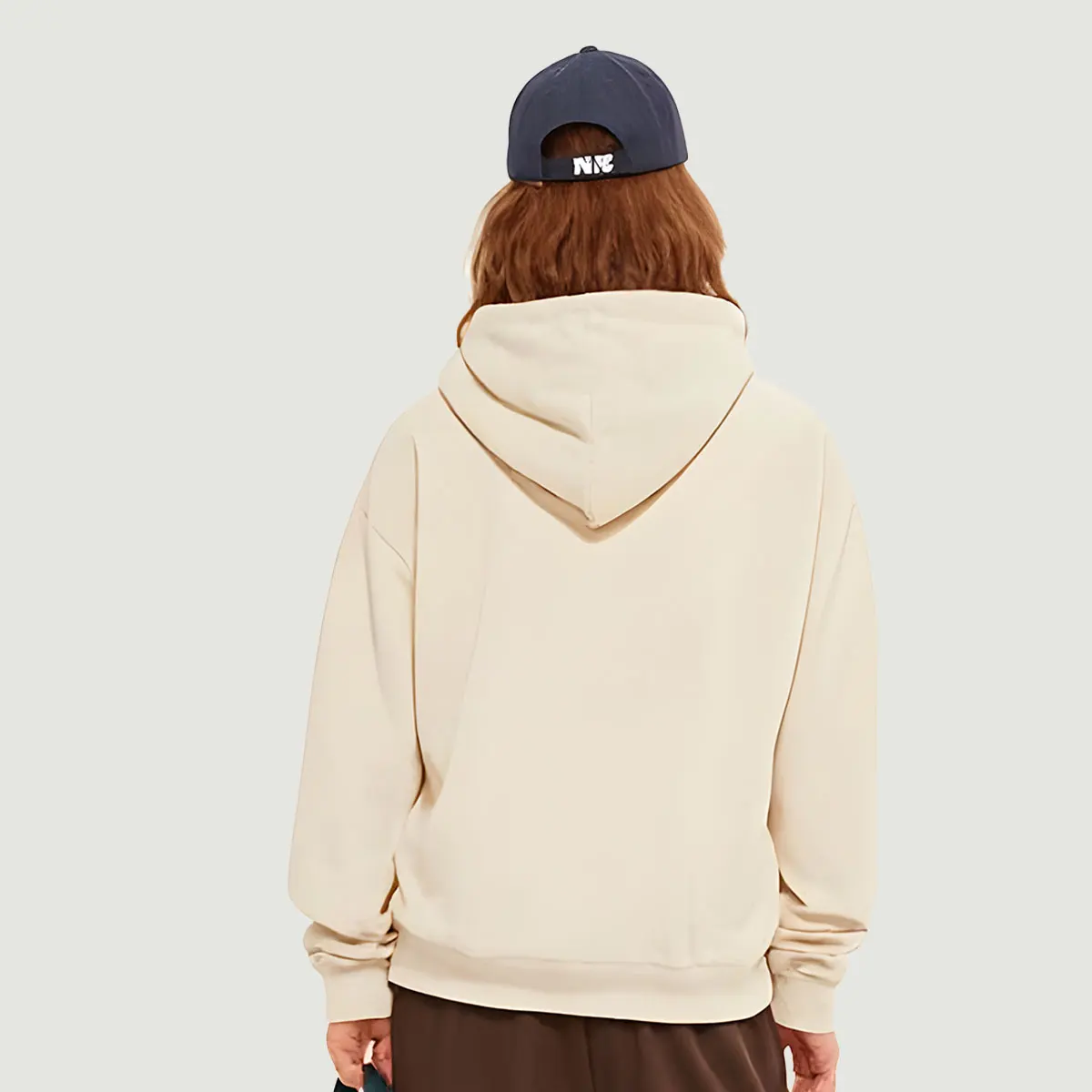 380GSM Unisex Fleece-lined Drawstring Hoodie - thumbnail image 3