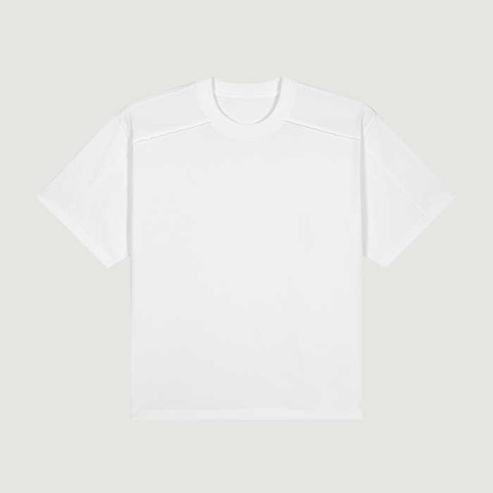 280GSM Unisex Raw Seam Paneled Boxy T-shirt