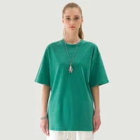 285GSM Unisex Oversized Washed Crew Neck T-shirt - thumbnail image 1