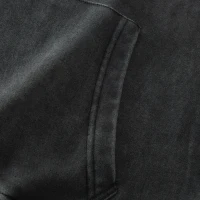380GSM Unisex Snow Wash Snap Collar Hoodie - thumbnail image 5