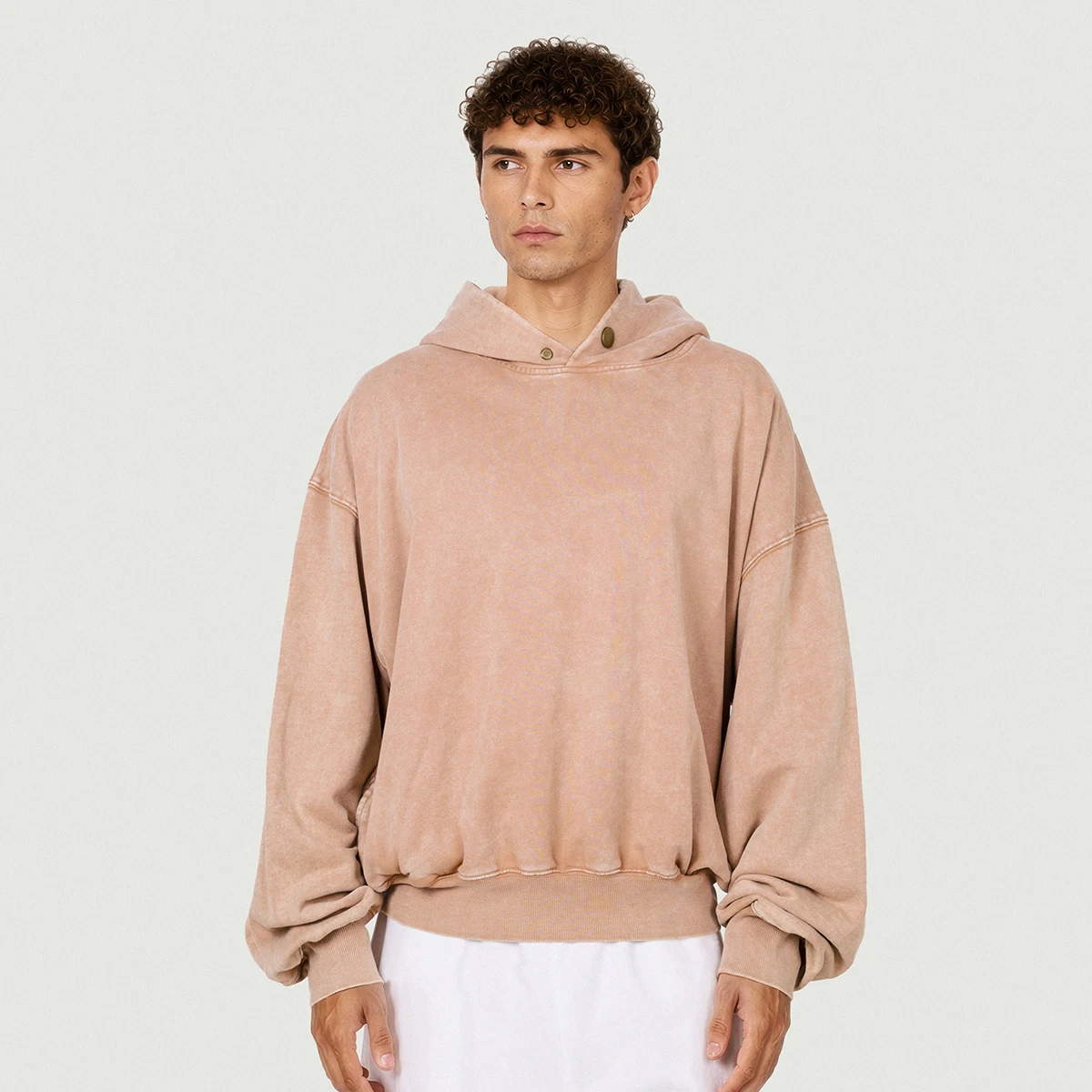 420GSM Unisex Snap Collar Snow Wash Hoodie - VoteCustom Edition - main image