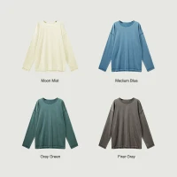 290GSM Unisex Reverse Seam Washed Long Sleeve T-shirt - thumbnail image 4