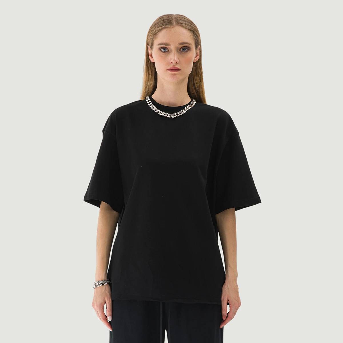260GSM Unisex Raw Hem T-shirt - main image