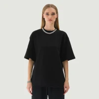 260GSM Unisex Raw Hem T-shirt - thumbnail image 1