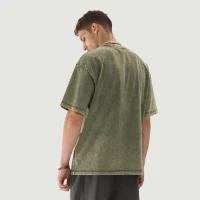 285GSM Unisex Oversized Snow Wash T-shirt - thumbnail image 2