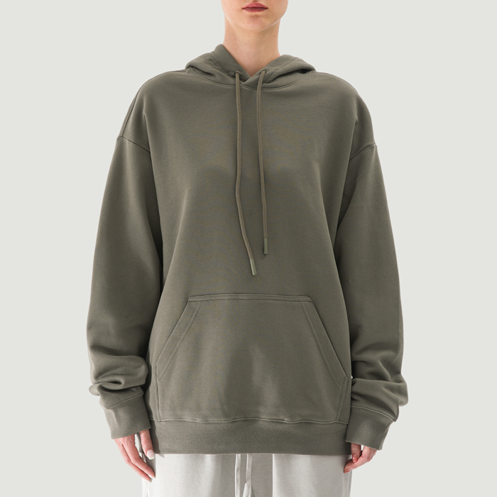 380GSM Unisex Brushed Fleece Drawstring Hoodie