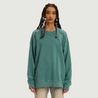 380GSM Unisex Heavyweight Oversized Side Slit Faded Sweatshirt - thumbnail image 1