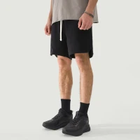 360GSM Unisex Clipped Corner Washed Sweat Shorts - thumbnail image 3