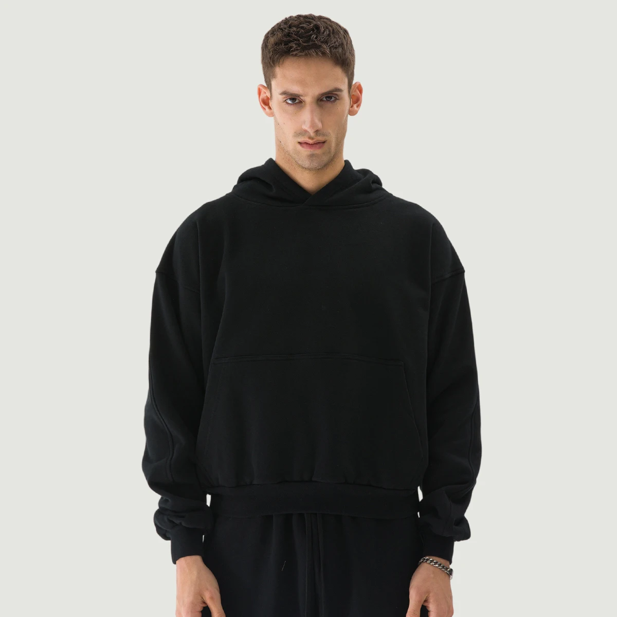 380GSM Unisex Brushed Fleece Relaxed Fit Hoodie - main image
