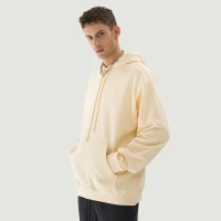 380GSM Unisex Brushed Fleece Drawstring Hoodie - thumbnail image 3