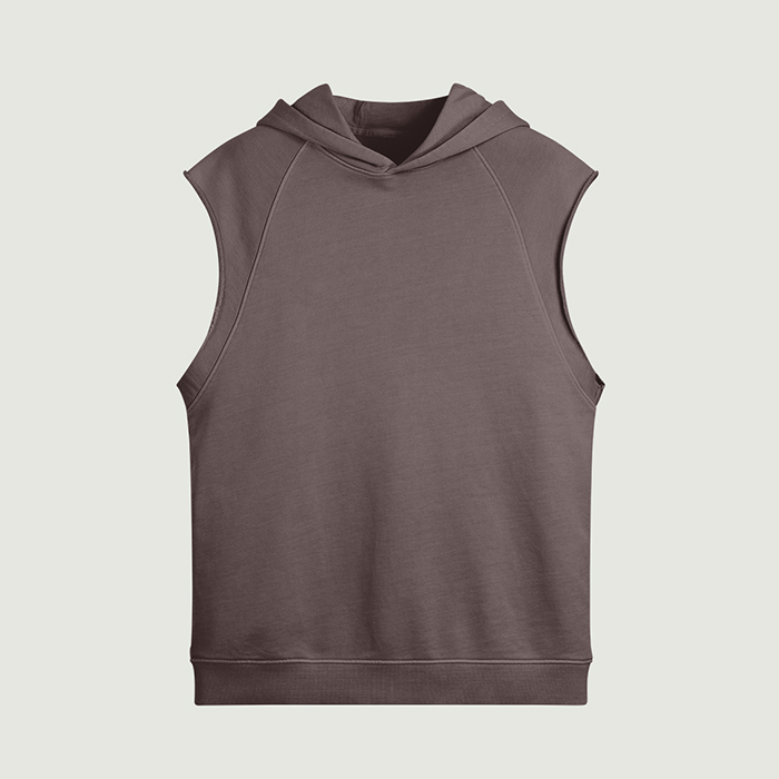 380GSM Unisex Oversized Washed Sleeveless Hoodie