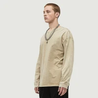 290GSM Unisex Loose Faded Long Sleeve - thumbnail image 3