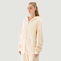380GSM Unisex Heavyweight Brushed Fleece Full-zip Hoodie - thumbnail image 3
