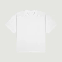 280GSM Unisex Raw Seam Paneled Boxy T-shirt - thumbnail image 1