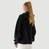 440GSM Unisex Snow Wash Full-zip Hoodie - thumbnail image 2