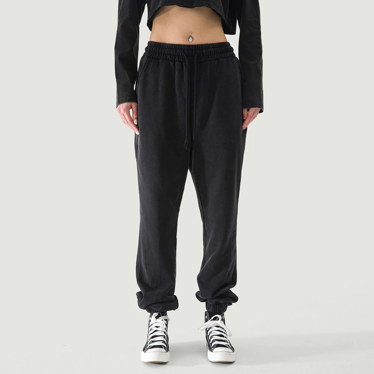 420GSM Unisex Super Heavyweight Washed Baggy Sweatpants - main image