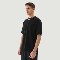 260GSM Unisex Raw Hem T-shirt - thumbnail image 3