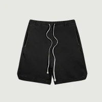 360GSM Unisex Clipped Corner Washed Sweat Shorts - thumbnail image 1