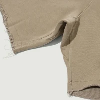 350GSM Unisex Raw Hem Washed Sweat Shorts - thumbnail image 7