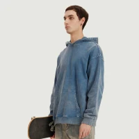 440GSM Unisex Super Heavyweight Oversized Faded Hoodie - thumbnail image 3