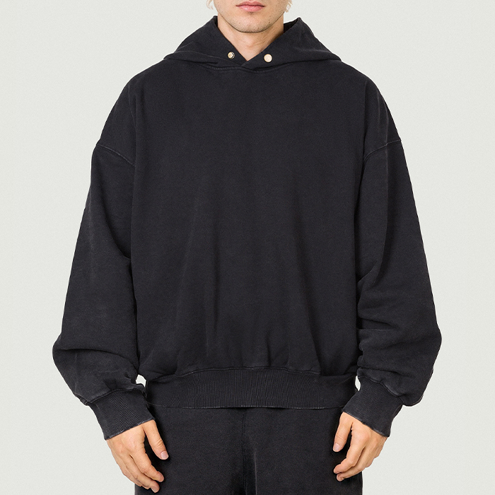 420GSM Unisex Snap Collar Hoodie