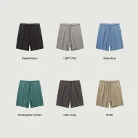 350GSM Unisex Raw Hem Washed Sweat Shorts - thumbnail image 4