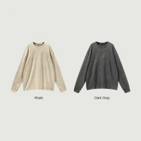 290GSM Unisex Loose Faded Long Sleeve - thumbnail image 4