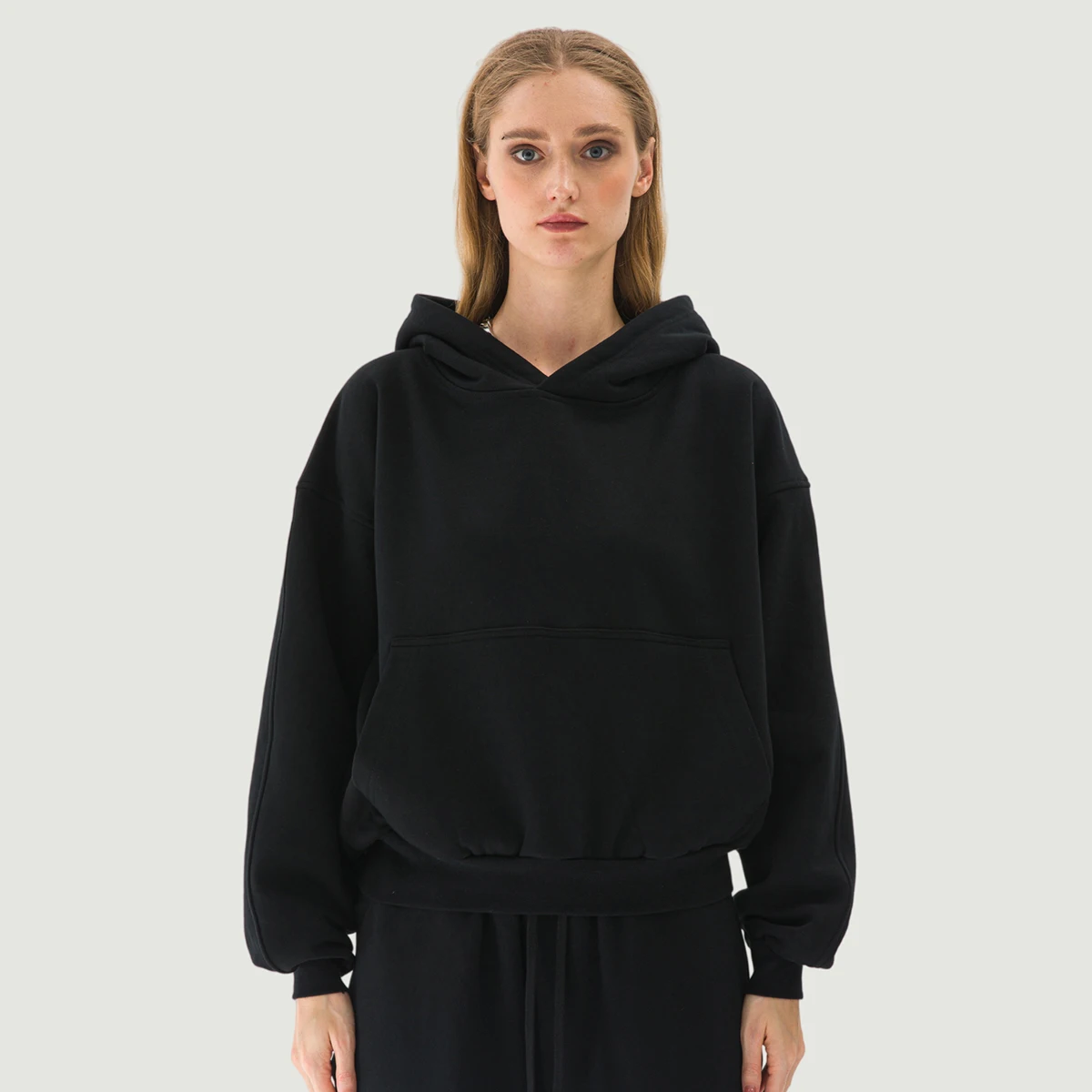 380GSM Unisex Brushed Fleece Relaxed Fit Hoodie - main image