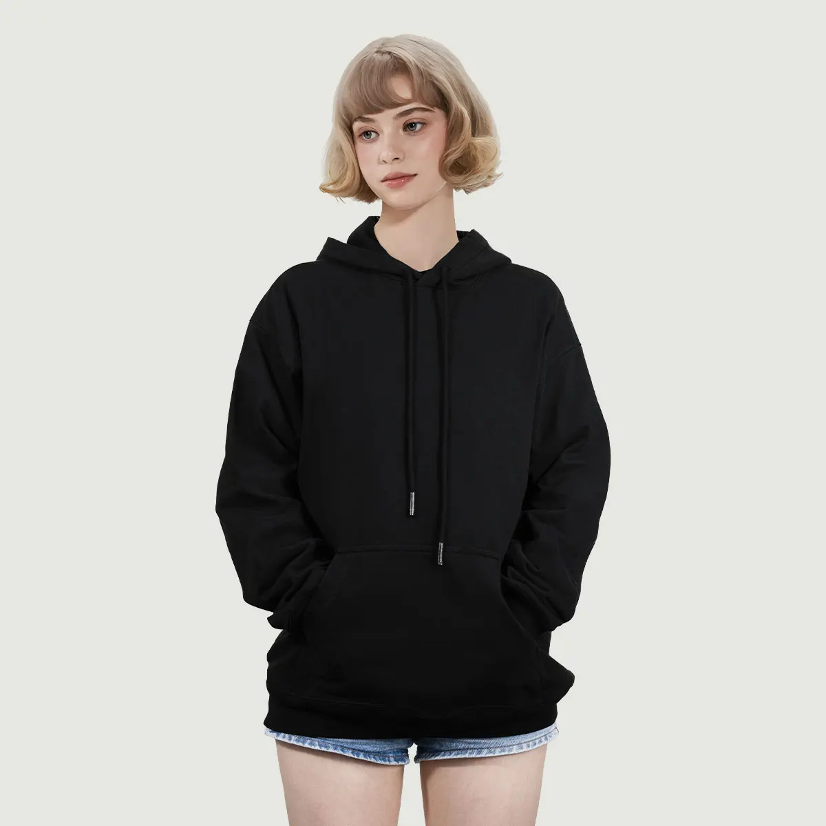 380GSM Unisex Washed Drawstring Hoodie - main image