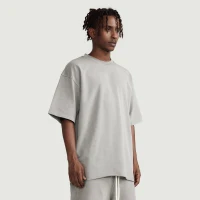 260GSM Unisex Faded Raw Hem T-shirt - thumbnail image 3