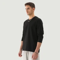 210GSM Unisex Classic Crew Neck Long Sleeve Top - thumbnail image 3