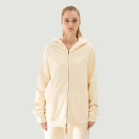 380GSM Unisex Heavyweight Brushed Fleece Full-zip Hoodie - thumbnail image 1