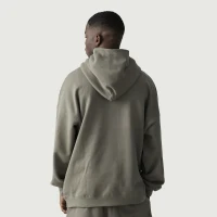 380GSM Unisex Fleece-lined Snap Collar Hoodie - thumbnail image 2