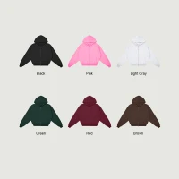 400GSM Unisex Heavyweight Tapered Full-Zip Balloon Hoodie - thumbnail image 3