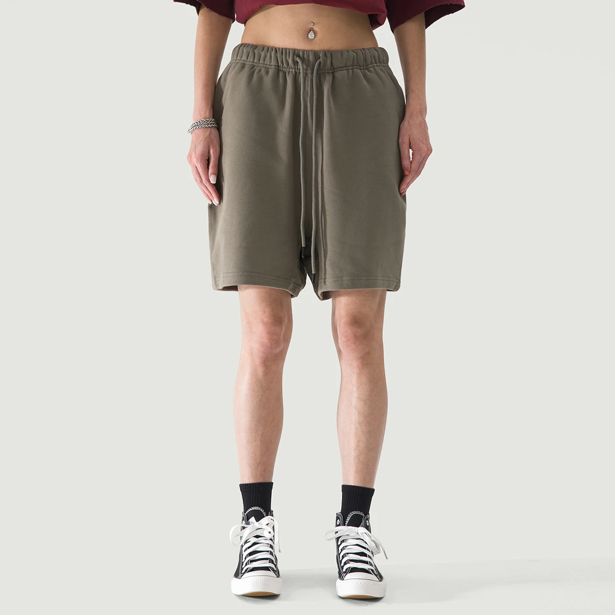 380GSM Unisex Oversized Brushed Fleece Shorts - main image