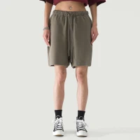 380GSM Unisex Oversized Brushed Fleece Shorts - thumbnail image 1