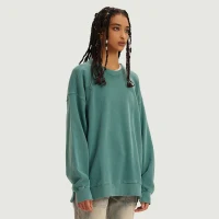 380GSM Unisex Heavyweight Oversized Side Slit Faded Sweatshirt - thumbnail image 3