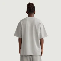 260GSM Unisex Faded Raw Hem T-shirt - thumbnail image 2