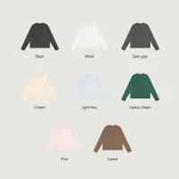 220GSM Classic Cropped Long Sleeve Mini Tee - thumbnail image 3