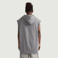 380GSM Unisex Oversized Washed Sleeveless Hoodie - thumbnail image 2