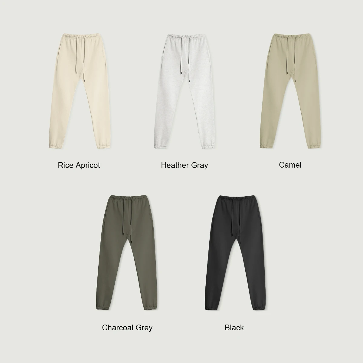 380GSM Unisex Heavyweight Fleece Lined Sweatpants - thumbnail image 4