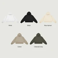 380GSM Unisex Fleece-lined Boxy Hoodie - thumbnail image 3