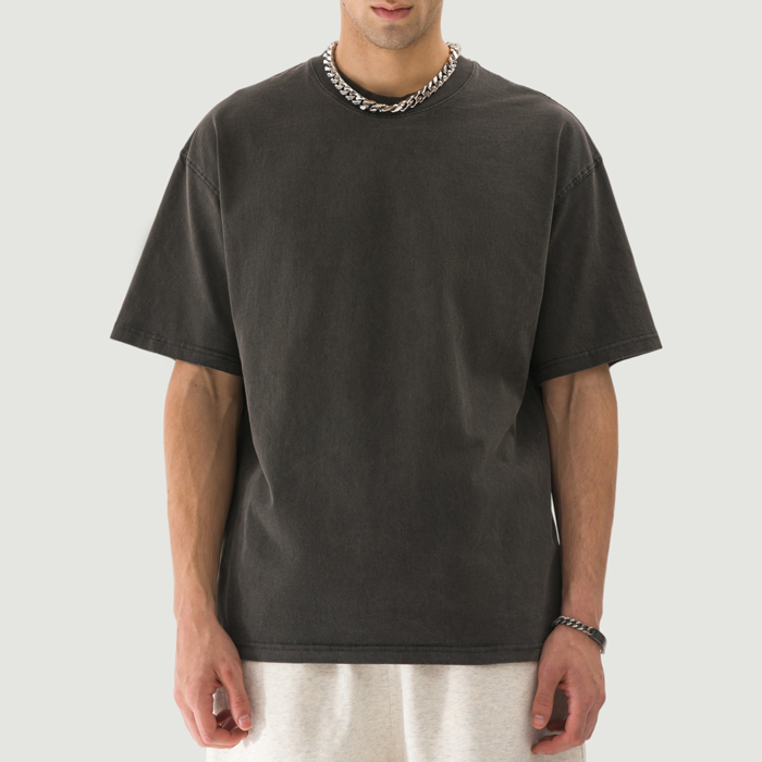 285GSM Unisex Oversized Washed Crew Neck T-shirt