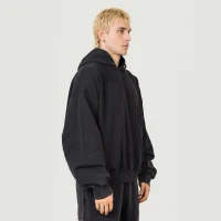 420GSM Unisex Snap Collar Hoodie - thumbnail image 3