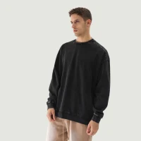 380GSM Unisex Heavyweight Oversized Side Slit Faded Sweatshirt - thumbnail image 3