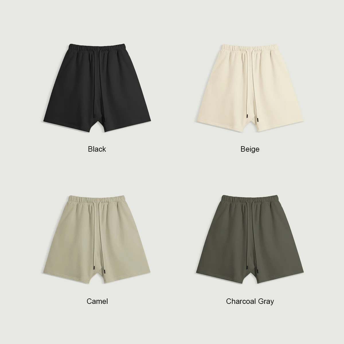 380GSM Unisex Oversized Fleece-lined Shorts - thumbnail image 4