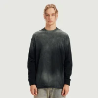 260GSM Unisex Oversized Sun Faded Long Sleeve Top - thumbnail image 1