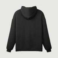 380GSM Unisex Fleece-lined Snap Collar Hoodie - thumbnail image 2