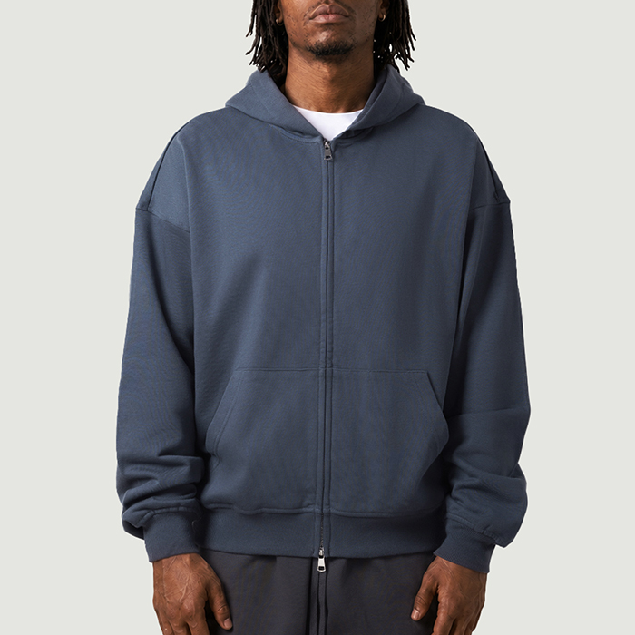 440GSM Unisex Heavyweight Full-zip Hoodie